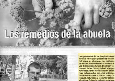 periódicos de Ibiza . Dominical del Diario de Ibiza con Josep Colonques. Remedios de la abuela 1