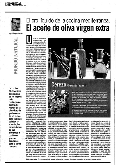 Artículo del Diario de Ibiza sobre el Aceite de Oliva